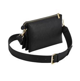 Bag Base Boutique Soft Cross Body Bag, Black, One Size bedrucken, Art.-Nr. 982291010