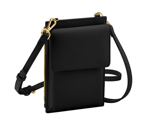 Bag Base Boutique Cross Body Phone Pouch, Black, One Size bedrucken, Art.-Nr. 990291010