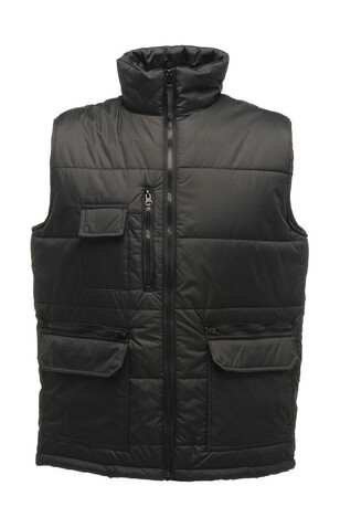 Regatta Steller Multi-Zip Bodywarmer, Black, S bedrucken, Art.-Nr. 991171013