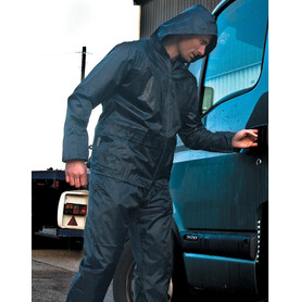 Result Waterproof Jacket/Trouser Set, Black, S bedrucken, Art.-Nr. 995331013