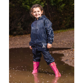 Result Junior Waterproof Jacket/Trouser Set, Navy, XS (3-4/104) bedrucken, Art.-Nr. 998332003