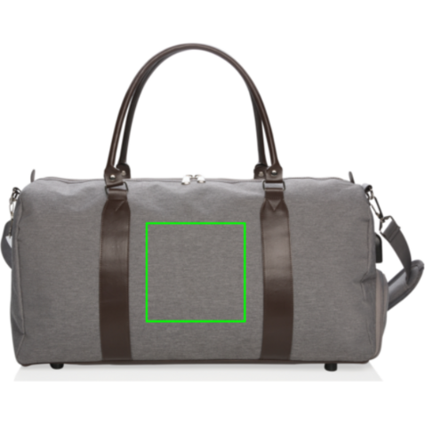 Wochenendtasche mit USB A-Ausgang grau bedrucken, Art.-Nr. P707.052 Wochenendtasche mit USB A-Ausgang grau bedrucken, Art.-Nr. P707.052