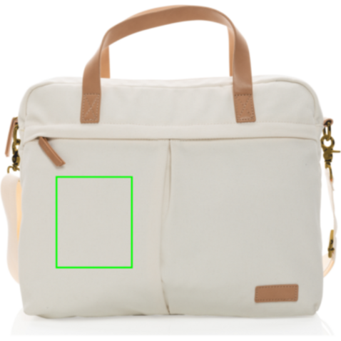 Impact AWARE™ 16 oz. rCanvas Laptop-Tasche off white bedrucken, Art.-Nr. P760.230