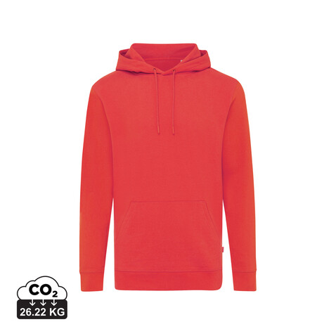 IQONIQ Jasper Hoodie aus recycelter Baumwolle luscious red bedrucken, Art.-Nr. T9400.008.XXS
