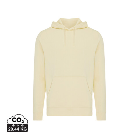 IQONIQ Rila Lightweight Hoodie aus recycelter Baumwolle cream yellow bedrucken, Art.-Nr. T9404.036.XL