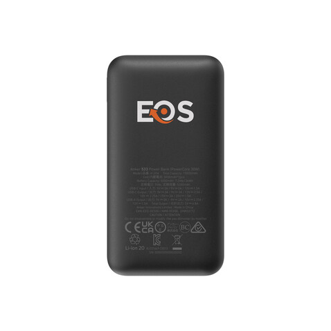 Anker Powerbank PowerCore 10.000mAh, 30W schwarz bedrucken, Art.-Nr. RBA1256G12