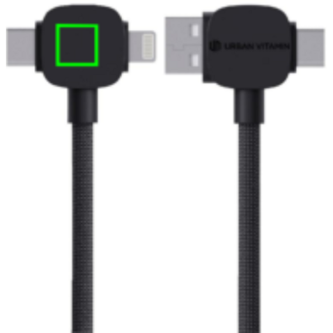 Urban Vitamin Stockton 65W magnet. Kabel RCS recyc. TPE/PET schwarz bedrucken, Art.-Nr. P302.7101 Urban Vitamin Stockton 65W magnet. Kabel RCS recyc. TPE/PET schwarz bedrucken, Art.-Nr. P302.7101