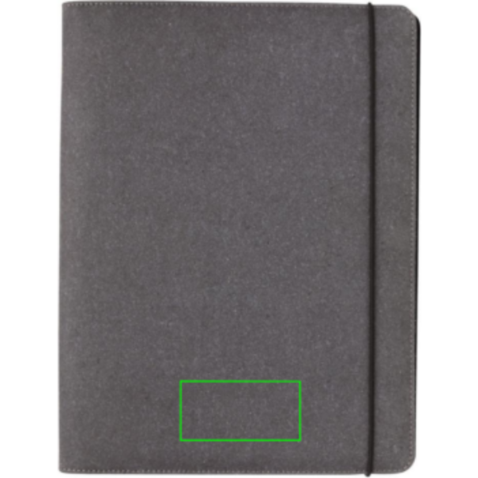 A4 Portfolio aus PU grau bedrucken, Art.-Nr. P774.192