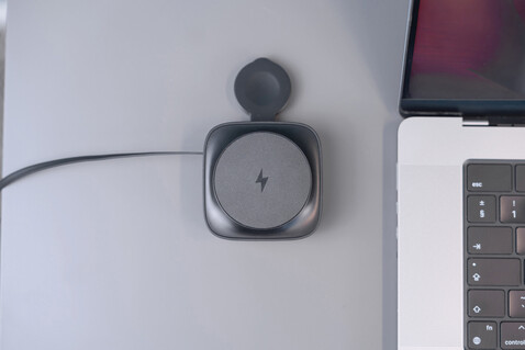 Urban Vitamin Goleta 2-in-1 15W Magnetic Wireless Charger schwarz bedrucken, Art.-Nr. P309.5301