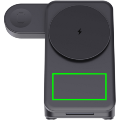 Urban Vitamin Arcadia 15W 3in1 Magnet-Charger aus RCS rABS schwarz bedrucken, Art.-Nr. P309.5101