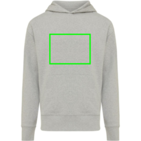 IQONIQ Yoho Relax-Hoodie aus recycelter Baumwolle heather grey bedrucken, Art.-Nr. T9402.013.L IQONIQ Yoho Relax-Hoodie aus recycelter Baumwolle heather grey bedrucken, Art.-Nr. T9402.013.L