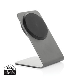 Terra Aluminium 15W magnetischer Wireless-Charger grau bedrucken, Art.-Nr. P309.1002