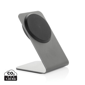 Terra Aluminium 15W magnetischer Wireless-Charger grau bedrucken, Art.-Nr. P309.1002