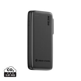 Urban Vitamin Emeryville 20W 10.000 mAh Powerbank schwarz bedrucken, Art.-Nr. P322.7301