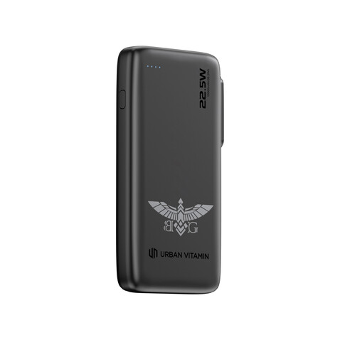 Urban Vitamin Emeryville 20W 10.000 mAh Powerbank schwarz bedrucken, Art.-Nr. P322.7301