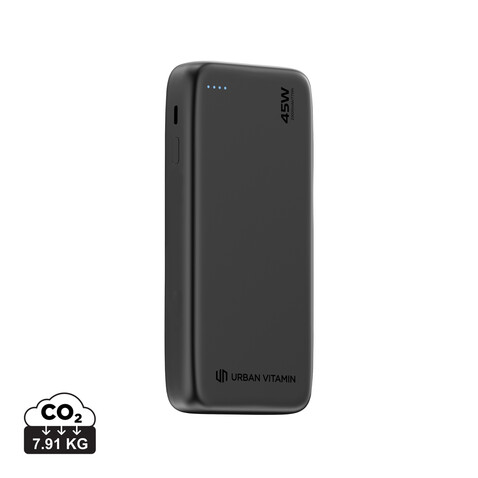 Urban Vitamin San Mateo 45W 20.000mAh Powerbank schwarz bedrucken, Art.-Nr. P322.7401