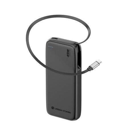 Urban Vitamin San Mateo 45W 20.000mAh Powerbank schwarz bedrucken, Art.-Nr. P322.7401