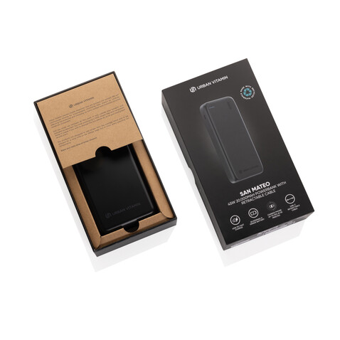 Urban Vitamin San Mateo 45W 20.000mAh Powerbank schwarz bedrucken, Art.-Nr. P322.7401