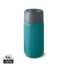 Black+Blum Glas-Reisebecher 340ml turkis bedrucken, Art.-Nr. P439.1633