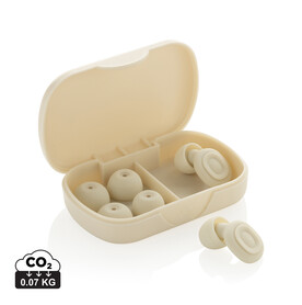 Sereva Geräuschreduzierende Ohrstöpsel beige bedrucken, Art.-Nr. P457.0519