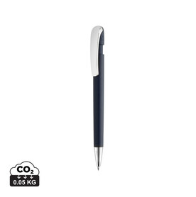 Glide GRS-zertifizierter rABS Stift mit Metallclip navy blau bedrucken, Art.-Nr. P611.3925