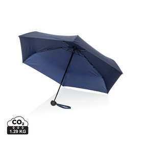 19,5“manueller Super-Mini-Schirm aus Aware™ rPET 190T Pongee navy blau bedrucken, Art.-Nr. P850.7425