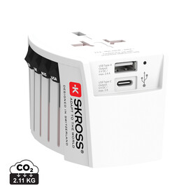 SKROSS MUV USB ( 1 USB-C 1 USB-A) weiß bedrucken, Art.-Nr. RB1.302962