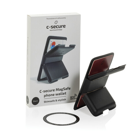 C-Secure MagSafe Phone-Wallet schwarz bedrucken, Art.-Nr. P820.9901 C-Secure MagSafe Phone-Wallet schwarz bedrucken, Art.-Nr. P820.9901