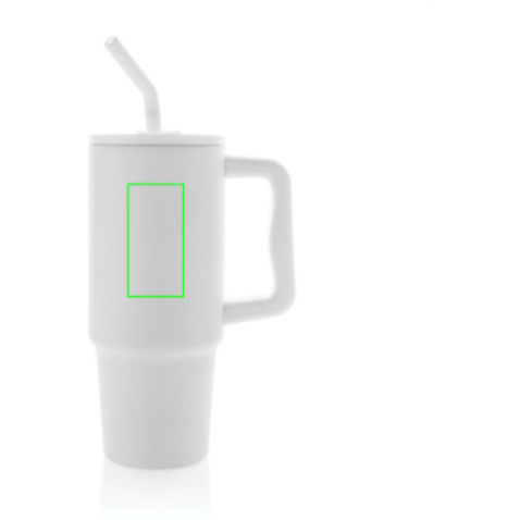 Embrace Deluxe Becher aus RCS recyceltem Edelstahl 900ml weiß bedrucken, Art.-Nr. P437.3003 Embrace Deluxe Becher aus RCS recyceltem Edelstahl 900ml weiß bedrucken, Art.-Nr. P437.3003