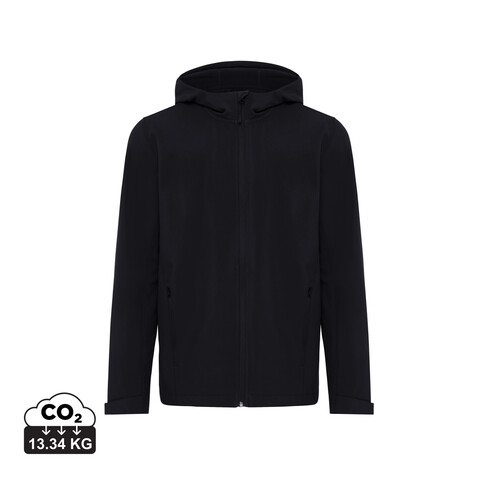 IQONIQ Makalu Herren Softshelljacke aus recyceltem Polyester schwarz bedrucken, Art.-Nr. T1700.001.L IQONIQ Makalu Herren Softshelljacke aus recyceltem Polyester schwarz bedrucken, Art.-Nr. T1700.001.L
