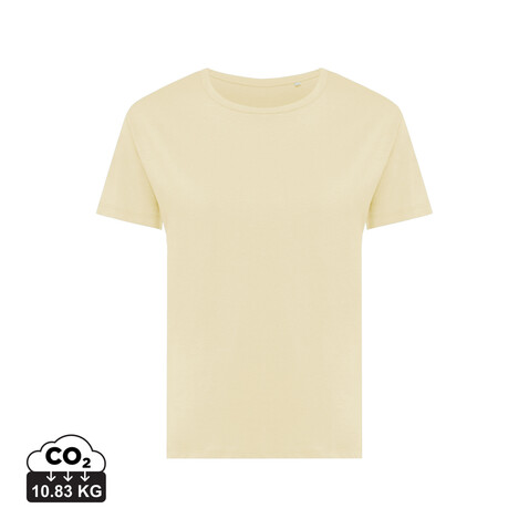 IQONIQ Yala Damen T-Shirt aus recycelter Baumwolle cream yellow bedrucken, Art.-Nr. T4100.036.XL IQONIQ Yala Damen T-Shirt aus recycelter Baumwolle cream yellow bedrucken, Art.-Nr. T4100.036.XL