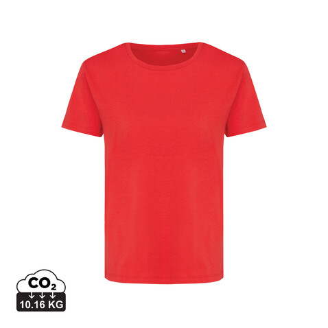 IQONIQ Yala Damen T-Shirt aus recycelter Baumwolle luscious red bedrucken, Art.-Nr. T4100.008.L