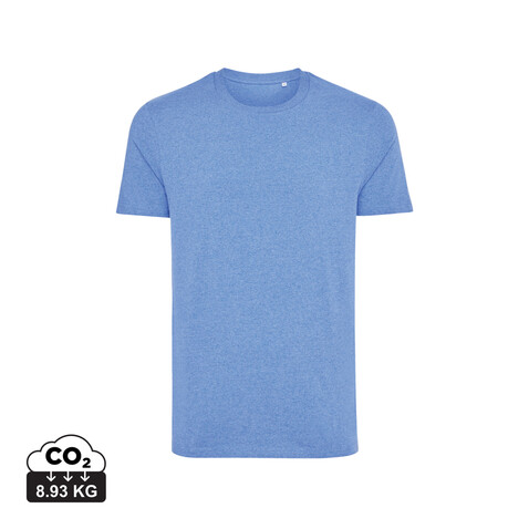 IQONIQ Manuel ungefärbtes T-Shirt aus recycelter Baumwolle heather blue bedrucken, Art.-Nr. T9101.024.XXL