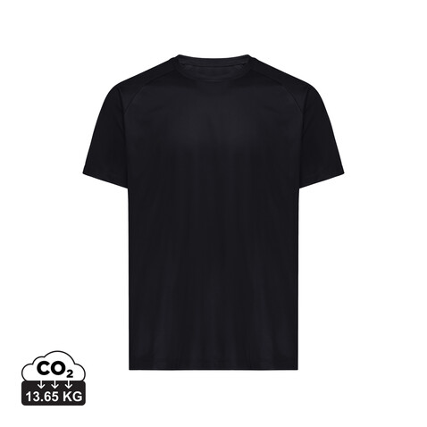 IQONIQ Tikal Sport Quick-Dry T-Shirt aus rec. Polyester schwarz bedrucken, Art.-Nr. T9102.001.L