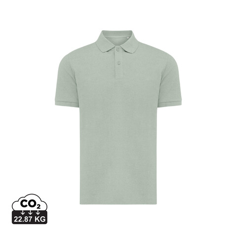 IQONIQ Yosemite Piqué-Poloshirt aus recycelter Baumwolle Iceberg green bedrucken, Art.-Nr. T9200.023.4XL