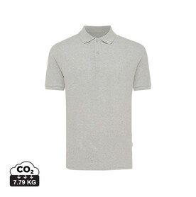 IQONIQ Yosemite Piqué-Poloshirt aus recycelter Baumwolle heather grey bedrucken, Art.-Nr. T9200.013.XXXL