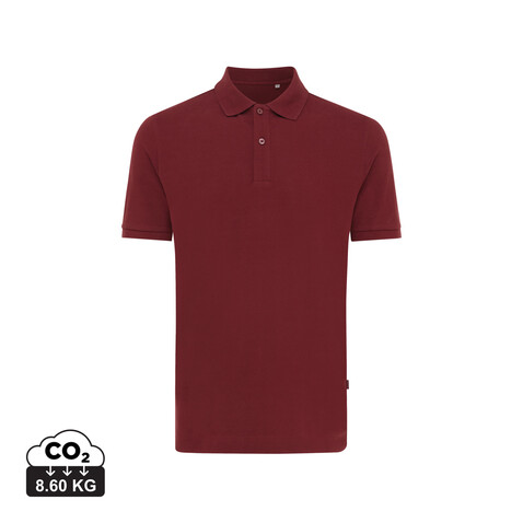 IQONIQ Yosemite Piqué-Poloshirt aus recycelter Baumwolle burgunderrot bedrucken, Art.-Nr. T9200.007.XS