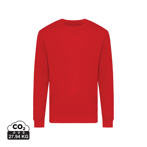 IQONIQ Zion Rundhals-Sweater aus recycelter Baumwolle rot bedrucken, Art.-Nr. T9300.029.XXL
