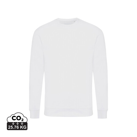 IQONIQ Zion Rundhals-Sweater aus recycelter Baumwolle recycled white bedrucken, Art.-Nr. T9300.004.XXL