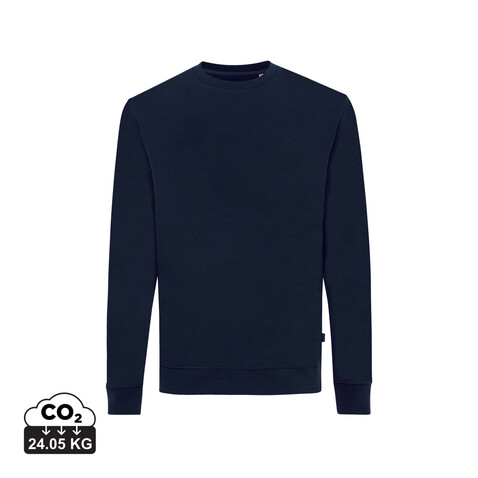 IQONIQ Zion Rundhals-Sweater aus recycelter Baumwolle navy blau bedrucken, Art.-Nr. T9300.002.XS IQONIQ Zion Rundhals-Sweater aus recycelter Baumwolle navy blau bedrucken, Art.-Nr. T9300.002.XS