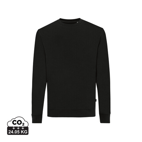 IQONIQ Zion Rundhals-Sweater aus recycelter Baumwolle schwarz bedrucken, Art.-Nr. T9300.001.XS IQONIQ Zion Rundhals-Sweater aus recycelter Baumwolle schwarz bedrucken, Art.-Nr. T9300.001.XS