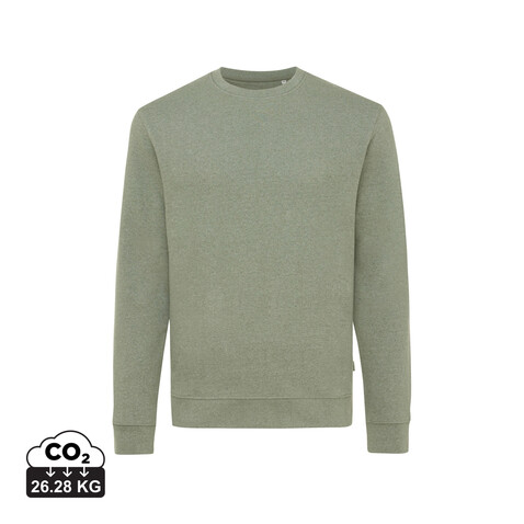 IQONIQ Denali ungefärbt. Rundhals-Sweater aus recycelter BW heather green bedrucken, Art.-Nr. T9301.015.L IQONIQ Denali ungefärbt. Rundhals-Sweater aus recycelter BW heather green bedrucken, Art.-Nr. T9301.015.L