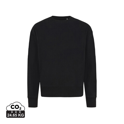 IQONIQ Kruger Relax-Rundhals-Sweater aus recycelt. Baumwolle schwarz bedrucken, Art.-Nr. T9302.001.XXXL IQONIQ Kruger Relax-Rundhals-Sweater aus recycelt. Baumwolle schwarz bedrucken, Art.-Nr. T9302.001.XXXL