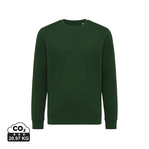 IQONIQ Etosha Lightweight Sweater aus recycelter Baumwolle forest green bedrucken, Art.-Nr. T9303.005.S