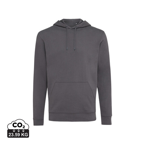 IQONIQ Jasper Hoodie aus recycelter Baumwolle anthrazit bedrucken, Art.-Nr. T9400.019.L