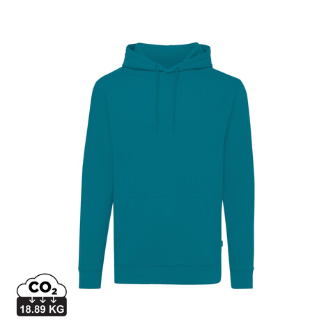 IQONIQ Jasper Hoodie aus recycelter Baumwolle verdigris bedrucken, Art.-Nr. T9400.009.XXXL
