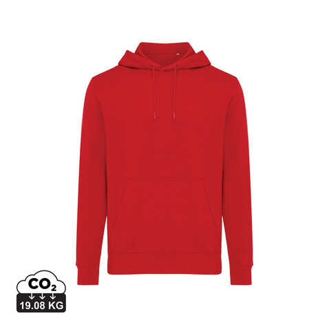 IQONIQ Rila Lightweight Hoodie aus recycelter Baumwolle rot bedrucken, Art.-Nr. T9404.029.XL