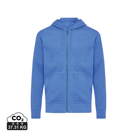 IQONIQ Abisko Zip-Kapuzenpullover aus recycelter Baumwolle heather blue bedrucken, Art.-Nr. T9600.024.XS IQONIQ Abisko Zip-Kapuzenpullover aus recycelter Baumwolle heather blue bedrucken, Art.-Nr. T9600.024.XS