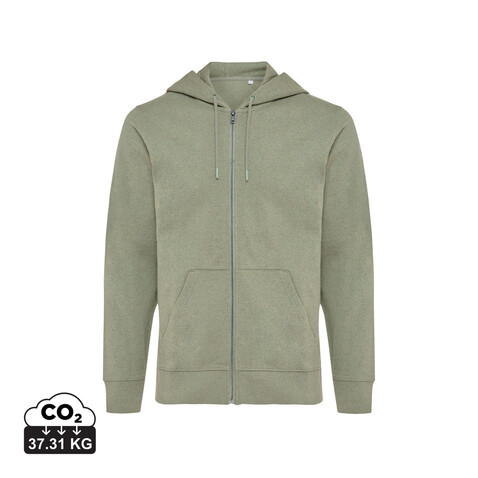 IQONIQ Abisko Zip-Kapuzenpullover aus recycelter Baumwolle heather green bedrucken, Art.-Nr. T9600.015.XL IQONIQ Abisko Zip-Kapuzenpullover aus recycelter Baumwolle heather green bedrucken, Art.-Nr. T9600.015.XL