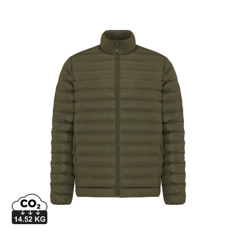 IQONIQ Maiko Herren Steppjacke aus recyceltem Polyester khaki bedrucken, Art.-Nr. T1703.020.XL